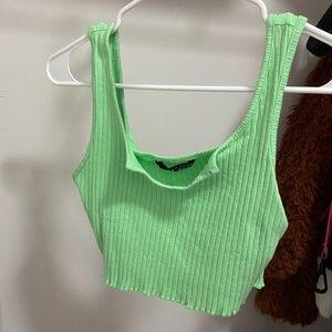 neon green crop top